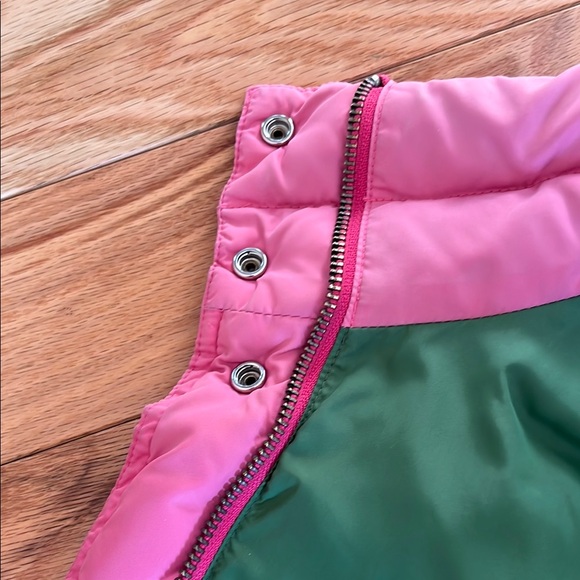 J. Crew Pink  and Green Puffer Vest - Picture 8 of 16